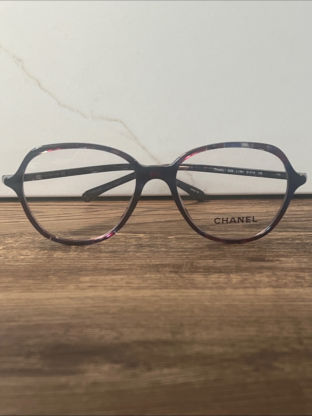 Authentic CHANEL Round Optical Glasses 3338 c1491